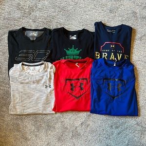 Men’s Size S UA lot - Good condition! 6 items - 4 long sleeve & 2 short sleeve.